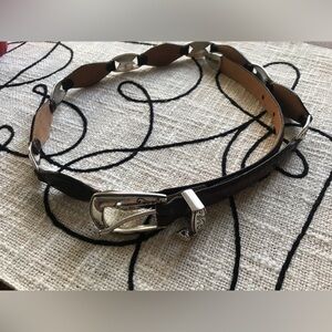 Brighton Women’s Medium Alligator Belt Size 32 Silver Accents